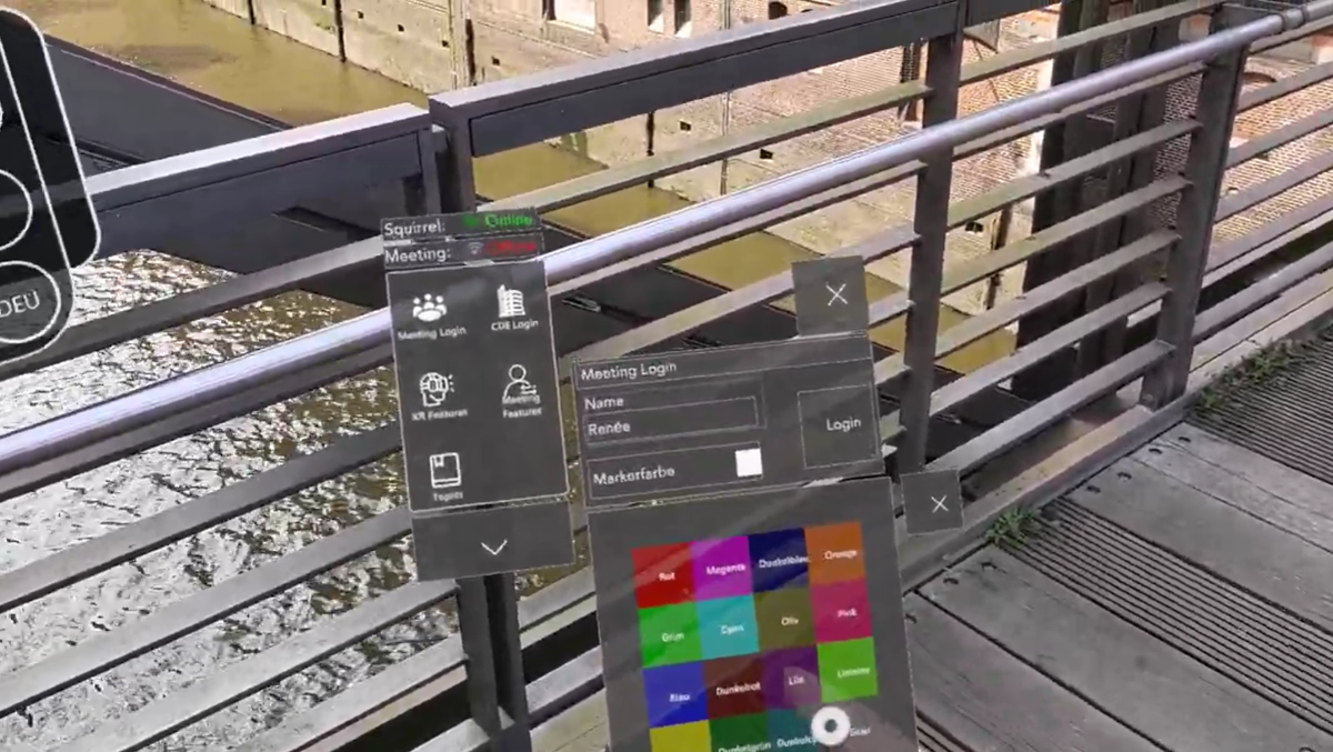 mdfBIM UI im VR/AR