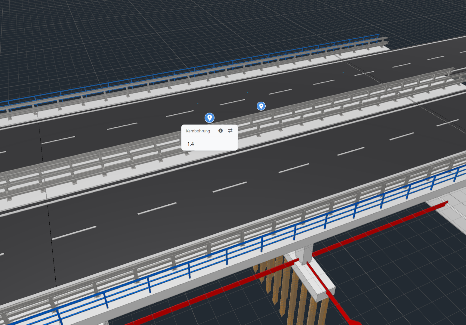 Beispielbrücke - top view